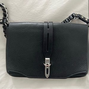 Rag and Bone black leather chained bag